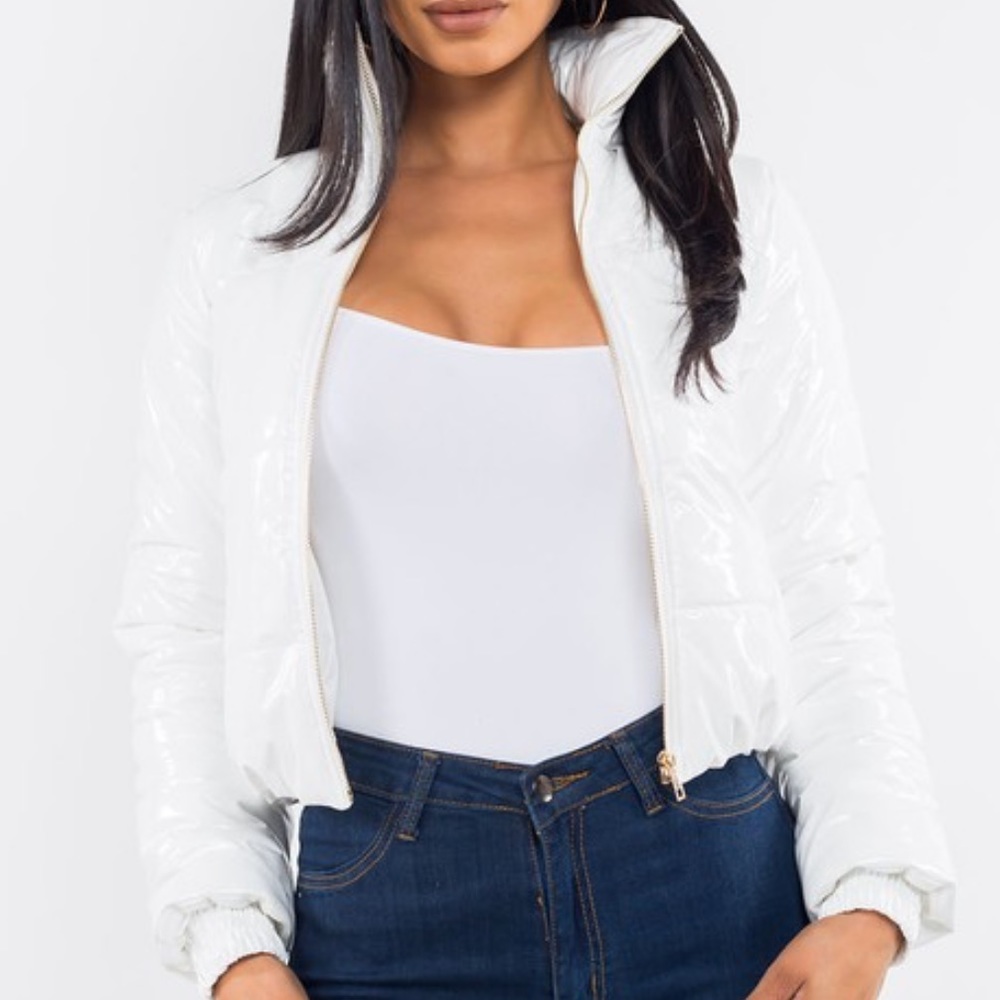 White puffer jacket